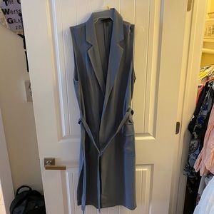 long sleeveless belted cover